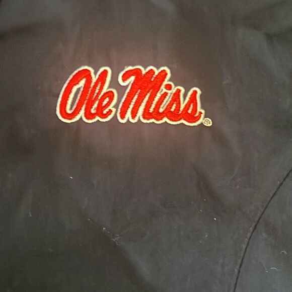 Ole Miss Navy Button Up Short Sleeves Cotton Blouse Women's Size Medium NWT - Picture 5 of 11